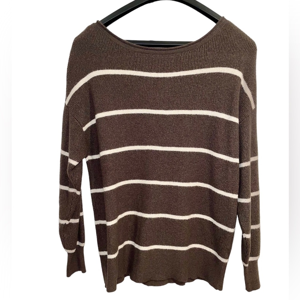 Garage brown and tan stripped sweater size M